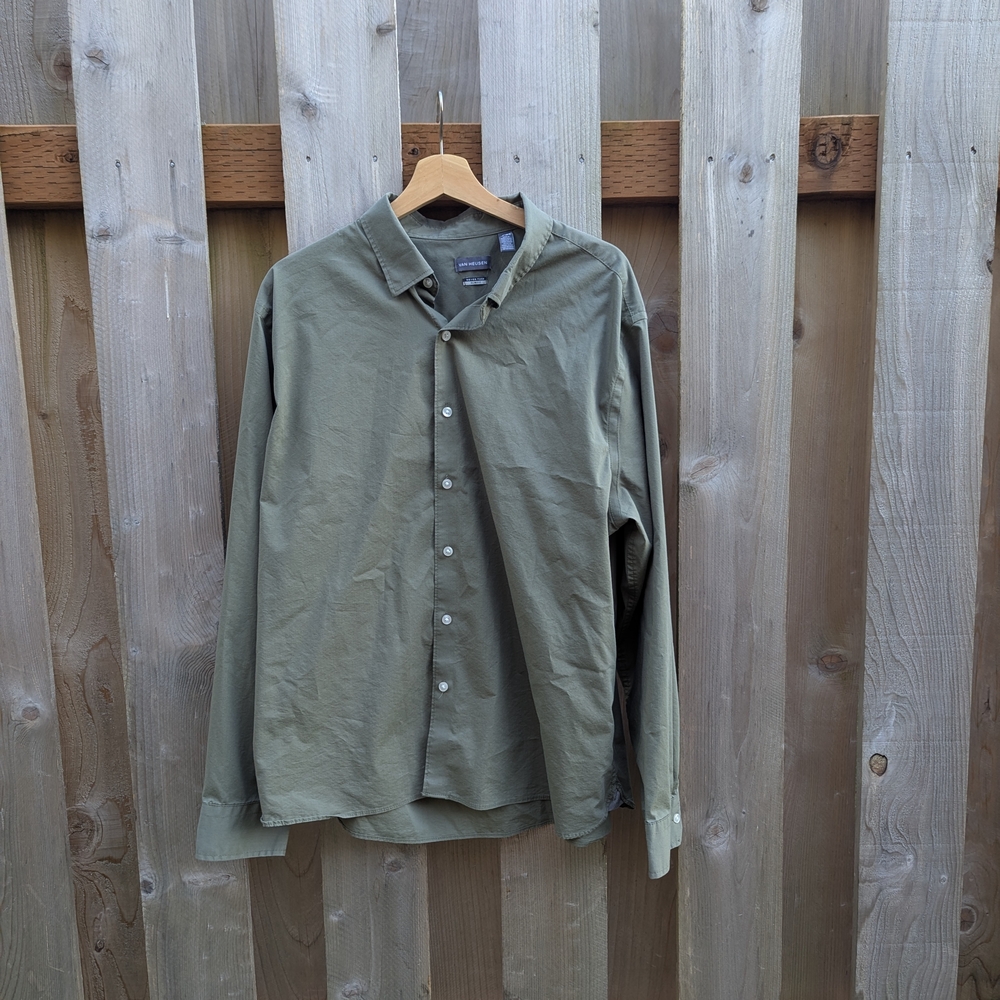 Van Heusen Olive Button Down Shirt